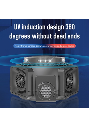 Geekyou Siyah 360 Derece 300 M² Kapsama Açıklı Elektrikli Fare, Mus, Ateş Böceği Kovucu - Ab Standartlı Abs Malzeme, 25-65khz Frekans