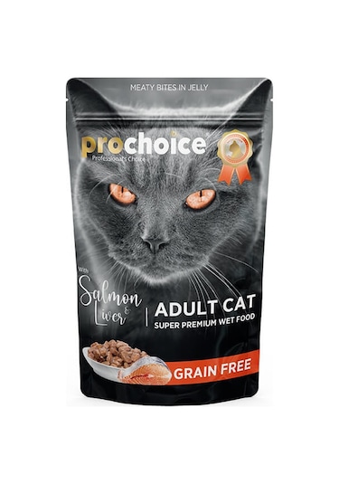 Prochoice Tahılsız Somon ve Ciğerli Yetişkin Kedi Maması 85 G