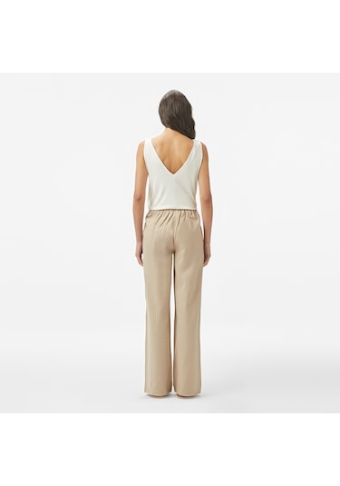 Nautica Kadın Bej Regular Fit Pantolon Düz 55p705t Bej