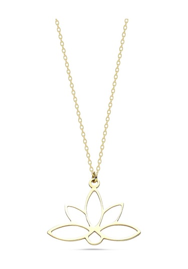 Sefa Gold 14 Ayar Altın Lotus Çiçeği Kolyesfkl257