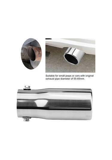 Geeroyoo Otomobil Uyumlu Paslanmaz Çelik Eşit Açık Ekzos Borusu - Kolay Kurulum,  Tasarım, 55-65mm Giriş Çapı