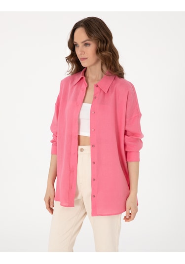 Pierre Cardin Kadın Pembe Gömlek Desenli 50301078-vr041 Pembe