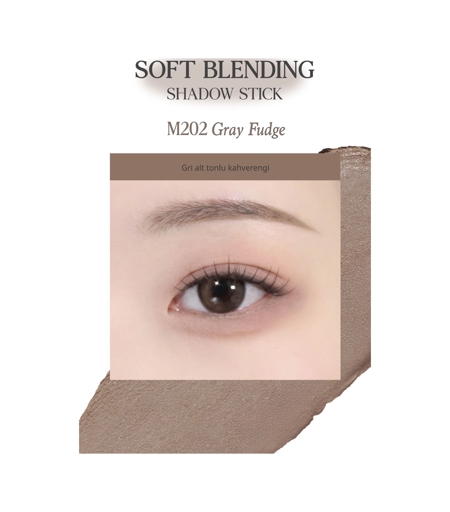Clio Soft Blending Shadow Stick M202 Gray Fudge