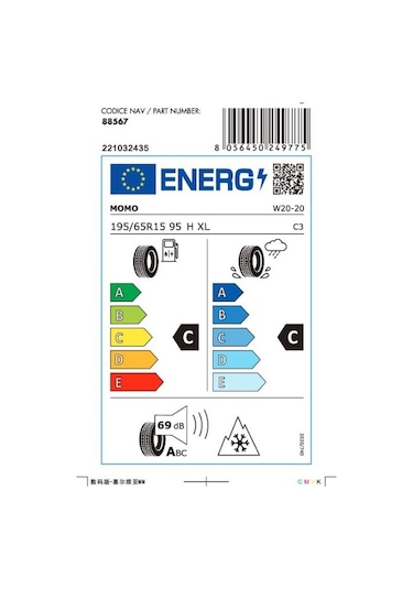 Momo 195/65 R15 95H XL North Pole W-20 Kış Lastiği 2025