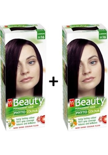 Beauty Doğal Bitkisel Saç Boyası M16 (Patlıcan) -  2 Adet (457301235)