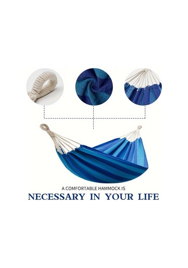 Tcherchı Mavi Devrilme Önleyici Çift Dış Mekan Hamak