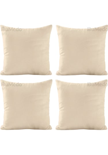 Dekoratif 4'lü Kırlent Yastık Kılıfı Seti - 42 X 42 Cm - Sarı