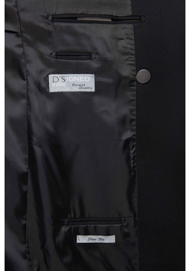 Twn Slim Fit Siyah Kumaş Ceket 5ef04dd024881 001