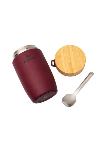 Çelik Yemek Termos - Igloo - Bamboo - 500 Ml - Bordo - 205789 Diğer