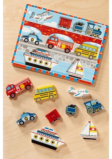 Melissa And Doug Ahşap Tombul Yapboz Araçlar