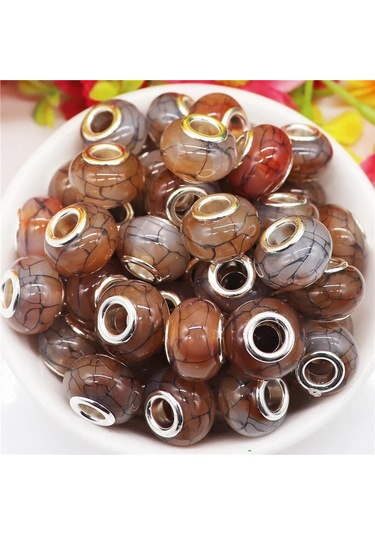 Irisdream 10 Adet Murano Reçine Rondelle Boncuk Bilezik Dıy Takı Yapımıaçık Pembe Açık Pembe