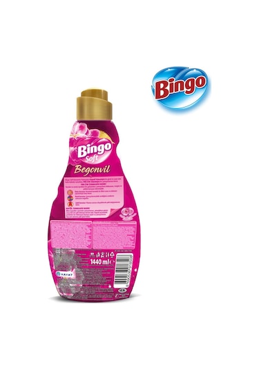 Bingo Soft Konsantre Çamaşır Yumuşatıcısı Begonvil 4 x 1440 ML