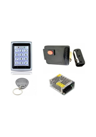 Proximity Metal Işıklı Şifreli Kartlı Kapı Açma Sistemi Seti