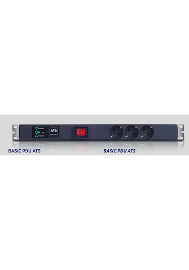 Dorax Basic Pdu Ats 19'' 1u, C14 Soketli Giriş Kablolu
