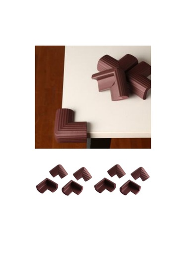 8 Adet 3m Marka Bant Hediyeli, Ev Kauçuk Masa, Sehpa Köşe Koruyucu Mürdüm Renk Çok Renkli