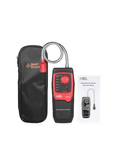 Smart Sensor Taşınabilir Propan Metan Ve Doğal Gaz Kaçak Dedektörü Siyah