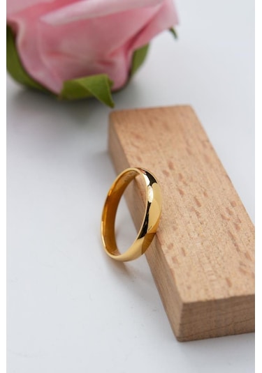 Latif Kuyumculuk 22 Ayar Altın 4mm Düz Bombeli Alyans Nişan Yüzüğü Lkyzk1530