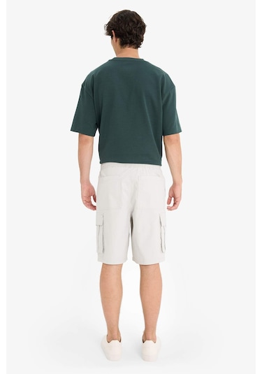 Defacto Kargo Fit Gabardin Bermuda C5400ax25smgr503 Gri