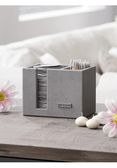 Getknow Home Beton Pamuklu Diskler İçin Kap 269943198 Gri