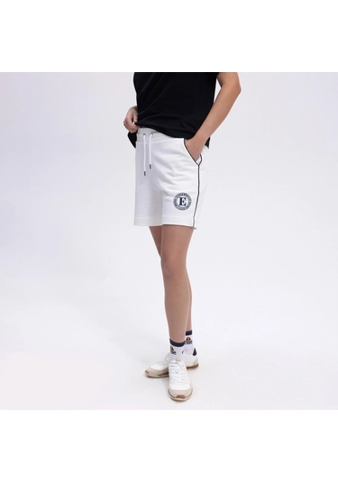 Ellesse Kadın Kırık Beyaz Pamuklu Şort Ef404-of Kırık Beyaz