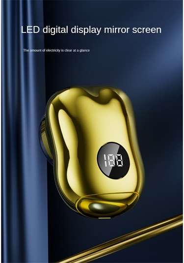 Elektrikli Tıraş Makinesi Usb Şarj Edilebilir Dijital Ekranlı Mini Seyahat Tıraş Makinesi, A