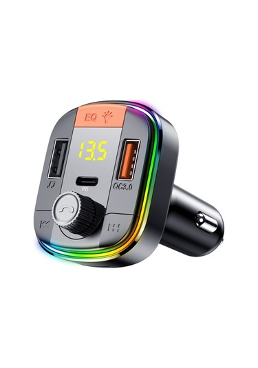 Sones T832 Araba Bluetooth Fm Verici Renkli Işık Mp3 Çalar Güçlü Hızlı Şarj Cihazı Qc3.0