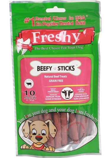Freshy Biftekli Çubuk Köpek Ödülü 10'lu 100 G