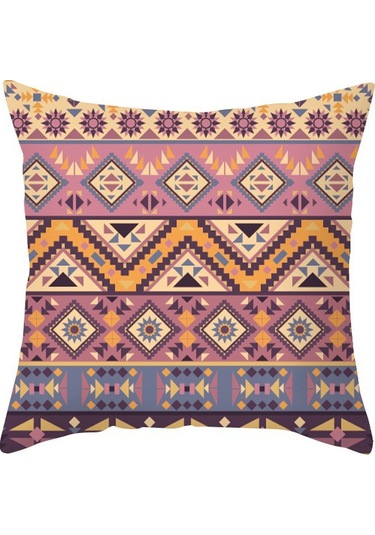 Yeni Sade Tarzda Baskılı Yastık Kılıfı No.35 Ekru