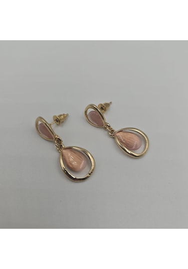 Pembe 60's Vintage Küpe Pembe