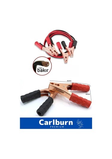 Araba Çantalı %100 Bakır 0.50mm Kalın Kablo 1200 Amper Güçlü 2 Metre Akü Takviye Hızlı Şarj Kablosu