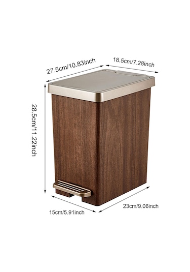 Suntek Çöp Kutusu Sabit Geri Dönüşüm Banyo Çiftlik Evi S Kahverengi