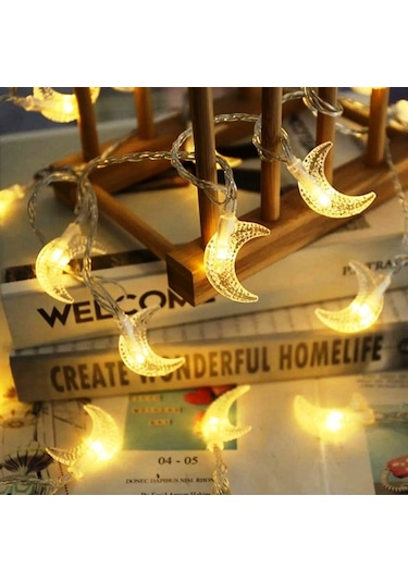 DEKOR RAMAZAN IŞIKLARI AY LED IŞIK GÜN IŞIĞI LED IŞIK İP LED IŞIK AY IŞIK MOON LED LİGHT WARM LİGHT Gün Işığı