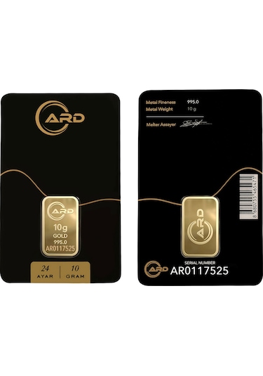 Ard 10 Gr 995 24 Ayar Külçe Altın