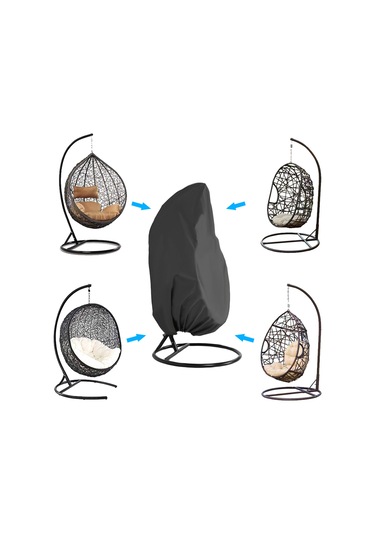 Wezone Dış Mekan Salıncak-koltuk Koruması: Su Geçirmez 210d Gümüş Kaplı Oxford Kumaş, Zipli, Toz/yağmur/sıcaklığa Dayanıklı, Evrensel Boyut 115x190cm