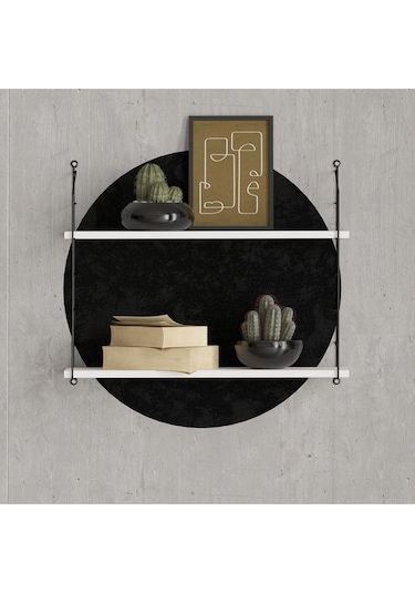 Decormet Armoni Raf Seti 2 Raflı 200 720 Beyaz Beyaz