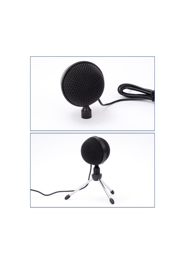 Fosenze Usb Metal Mikrofon Seti - Tüm Yönlü Kondansatör Mikrofon, 360 Derece Ses Alımı, Bilgisayar Toplantıları İçin, Plug & Play, Siyah