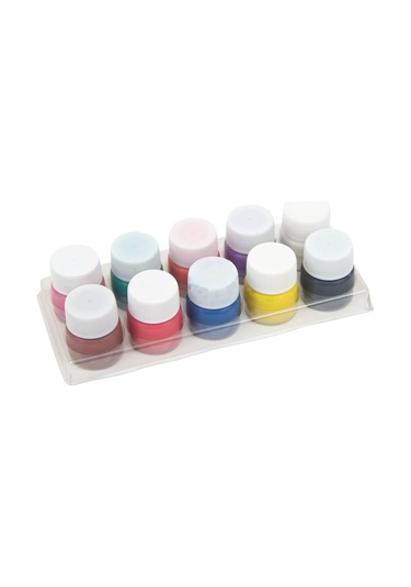 Guaj Boya 10 Renkli Şişe 20 Ml Fixpoint P-6874 Çok Renkli
