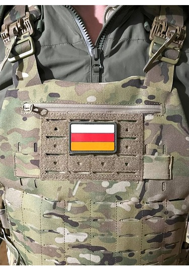 Tactochno Pvc Şerit "osetya Bayrağı" Zeytin Yeşili Fonlu 197879485