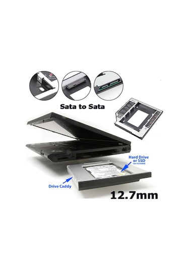 Laptop için İkinci Hdd - Ssd Kızak - Hdd Caddy - 12.7Mm Fiyatları