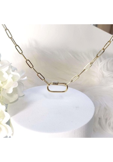 Paslanmaz Çelik Temel Canlı Zincir Kolye Fırın Vakum Elektrokaplama Çok Yönlü Bayan Kolyesi Gümüş