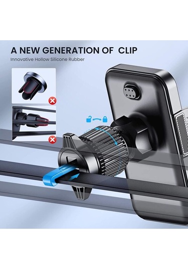 Araba Telefon Tutucu Askeri Sınıf Klips Araba Havalandırma Menfezi Gps Montajı İçin 360 Derece Dön Diğer