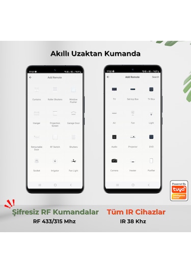 Wifi Akıllı Ir + Rf Kumanda Tuya - Smart Life Uyumlu