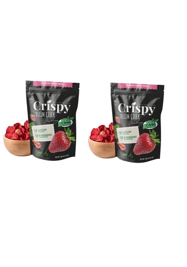 Dondurularak Kurutulmuş Çilek Dilimleri 20 Gram 2'li Paket