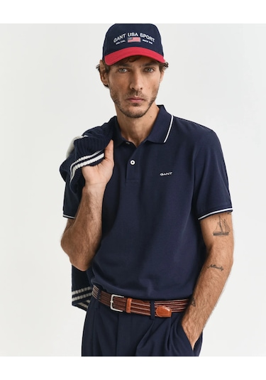 Gant Erkek Pike Polo T-shirt Regular Fit Lacivert