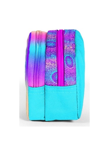 Coral High Pembe Turkuaz Fil İki Bölmeli Kalem Çantası - Kız Çocuk