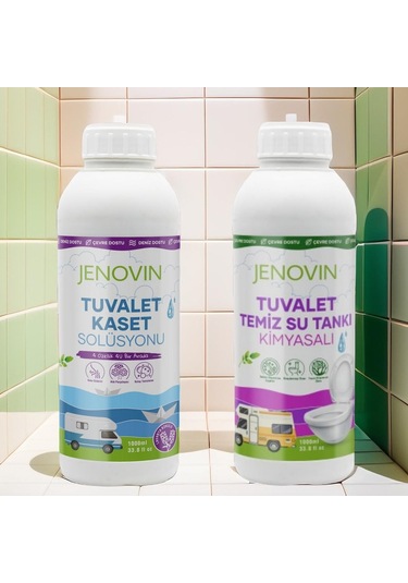 Jenovin Sifon Temizliği Karavan & Tekne Tuvalet Kimyasalı 1L - Katı Atık Parçalama Lavanta Kokusu
