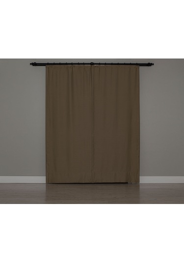 Blackout Fon Perde Koyu Bej Karartma Özellikli Koyu Bej