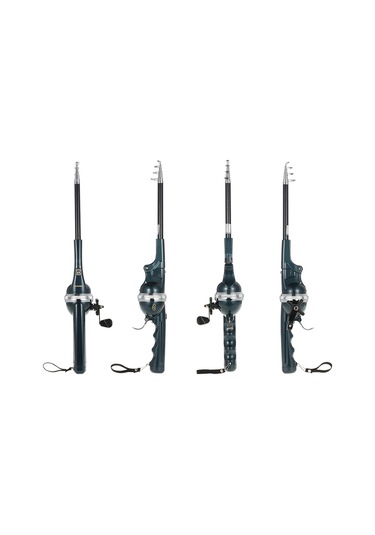 Lemestar Fiberglas Kollapsible Olta Kamışı Seti - 26cm Konforlu Tutuş, 3.6:1 Velan Oranı, Taşınabilir Mini Portatif Olta