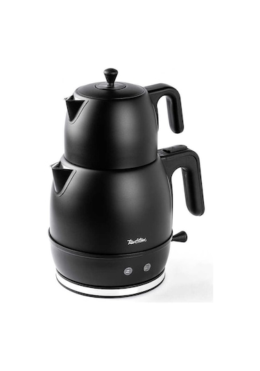 Tantitoni Siyah Çelik Çay Makinesi 1.2lt/1.7lt Siyah