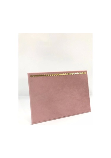 Yerli Üretim Süet Kumaş Pembe Renk Enine Tırnaklı Ayaklı Tesbih-kolye-zincir Sergileme Standı Çok Renkli